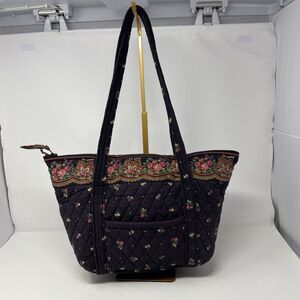 Vera Bradley Petit Point 1997 Vintage Floral Quilted Tote Purse Retired